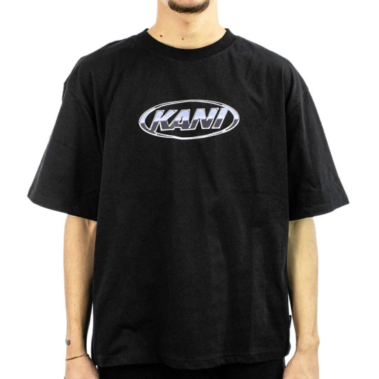 Karl Kani Ανδρική κοντομάνικη μπλούζα Woven Signature Chrome Logo Crop Tee